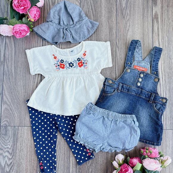 Baby Girl Outfits 6m Old Navy Gap Carter's Joe Fresh dress shirt legging… - Picture 1 of 17